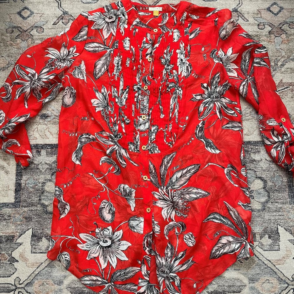 Leifsdottir Silk Cattleya Tunic Size 4